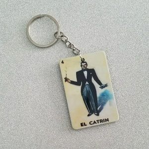 El Catrin Loteria Keychain